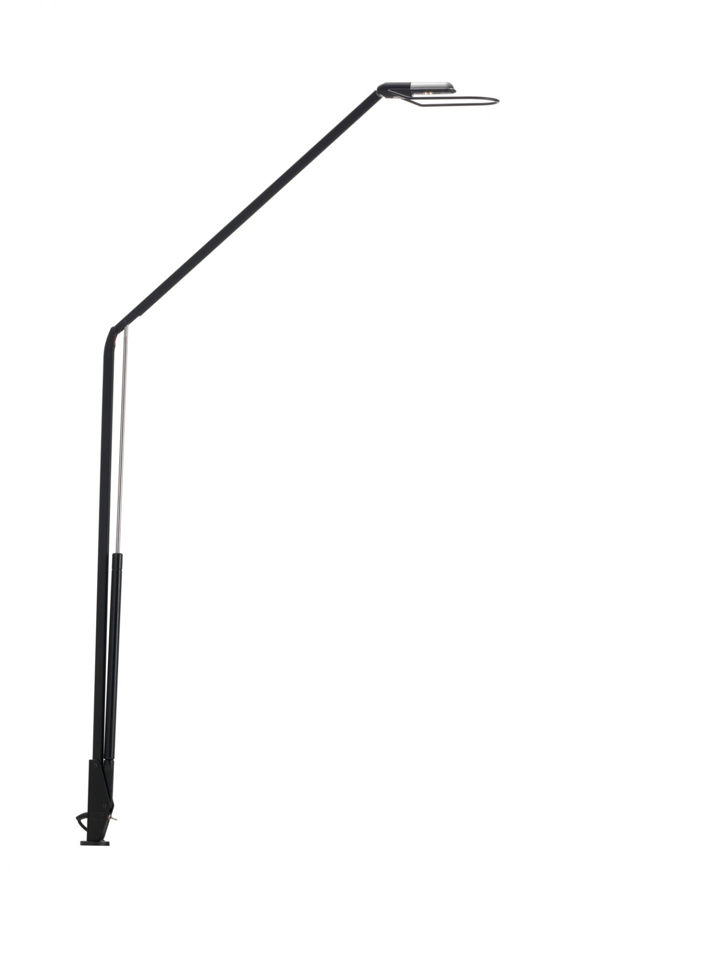 Schwarze Lifto LED Tischleuchte von Belux, dimmbar, modernes Design für Büro und Wohnraum.